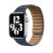 Кожаный ремешок Leather Link для часов Apple Watch blue