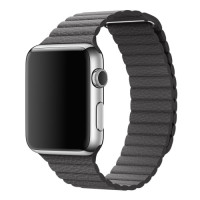 Шкіряний ремінець Leather Loop для годинника Apple Watch charcoal gray