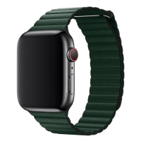 Кожанный ремешок Leather Loop для часов Apple Watch green