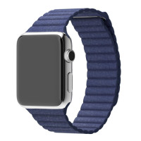 Шкіряний ремінець Leather Loop для годинника Apple Watch midnight blue