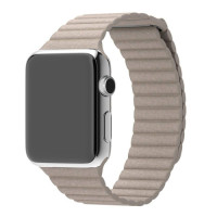 Шкіряний ремінець Leather Loop для годинника Apple Watch stone