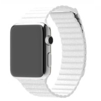 Шкіряний ремінець Leather Loop для годинника Apple Watch white