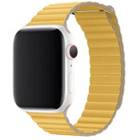 Шкіряний ремінець Leather Loop для годинника Apple Watch yellow