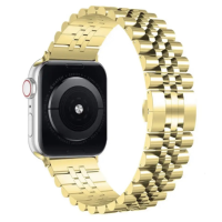 Металевий ремінець Metal New 5-bead для годинника Apple Watch gold