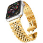 Металлический ремешок Metal New 5-bead для часов Apple Watch gold