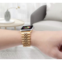 Металлический ремешок Metal New 5-bead для часов Apple Watch gold