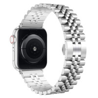 Металлический ремешок Metal New 5-bead для часов Apple Watch silver