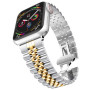 Металлический ремешок Metal New 5-bead для часов Apple Watch silver gold