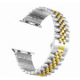 Металлический ремешок Metal New 5-bead для часов Apple Watch silver gold
