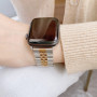 Металлический ремешок Metal New 5-bead для часов Apple Watch silver gold