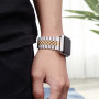 Металлический ремешок Metal New 5-bead для часов Apple Watch silver gold