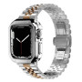 Металлический ремешок Metal New 5-bead для часов Apple Watch silver rose