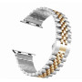 Металлический ремешок Metal New 5-bead для часов Apple Watch silver rose