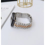 Металлический ремешок Metal New 5-bead для часов Apple Watch silver rose