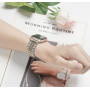 Металлический ремешок Metal New 5-bead для часов Apple Watch silver rose