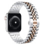 Металлический ремешок Metal New 5-bead для часов Apple Watch silver rose