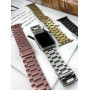 Металлический ремешок Metal Old 3-bead для часов Apple Watch rose gold