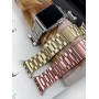Металлический ремешок Metal Old 3-bead для часов Apple Watch rose gold