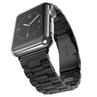 Металевий ремінець Metal Old 3-bead для годинника Apple Watch black