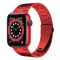 Металлический ремешок Metal Old 3-bead для часов Apple Watch red