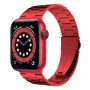 Металлический ремешок Metal Old 3-bead для часов Apple Watch red