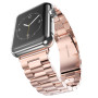 Металлический ремешок Metal Old 3-bead для часов Apple Watch rose gold