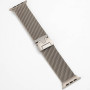 Металлический ремешок Milanese Loop New Design для часов Apple Watch titanium