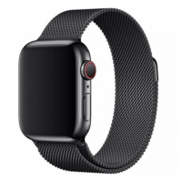 Металевий ремінець Milanese loop для годинника Apple Watch black