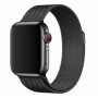 Металлический ремешок Milanese loop для часов Apple Watch black