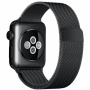Металлический ремешок Milanese loop для часов Apple Watch black