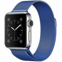 Металлический ремешок Milanese loop для часов Apple Watch blue