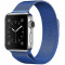 Металлический ремешок Milanese loop для часов Apple Watch blue