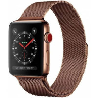 Металлический ремешок Milanese loop для часов Apple Watch brown