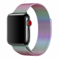 Металлический ремешок Milanese loop для часов Apple Watch chameleon