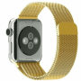 Металлический ремешок Milanese loop для часов Apple Watch gold