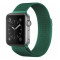 Металлический ремешок Milanese loop для часов Apple Watch green