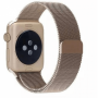 Металлический ремешок Milanese loop для часов Apple Watch light gold