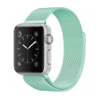 Металевий ремінець Milanese loop для годинника Apple Watch marine green