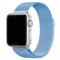 Металлический ремешок Milanese loop для часов Apple Watch neon blue