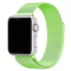 Металлический ремешок Milanese loop для часов Apple Watch neon lime
