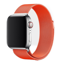 Металлический ремешок Milanese loop для часов Apple Watch orange