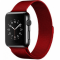 Металлический ремешок Milanese loop для часов Apple Watch red