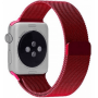 Металлический ремешок Milanese loop для часов Apple Watch red