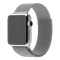 Металлический ремешок Milanese loop для часов Apple Watch silver