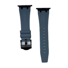 Силіконовий ремінець New Silicone Classic silicone black для годинника Apple Watch gray