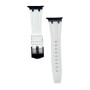 Силиконовый ремешок New Silicone Classic silicone black для часов Apple Watch white