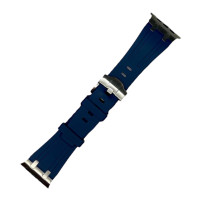 Силиконовый ремешок New Silicone Classic silicone silver для часов Apple Watch deep navy