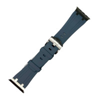 Силіконовий ремінець New Silicone Classic silicone silver для годинника Apple Watch gray