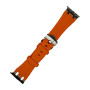 Силіконовий ремінець New Silicone Classic silicone silver для годинника Apple Watch orange