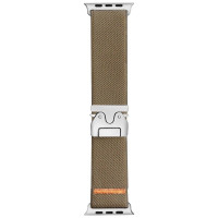Тканевый ремешок Nylon New Design для часов Apple Watch beige brown